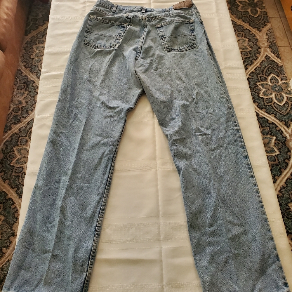 A pair of nice faded ripped jeans